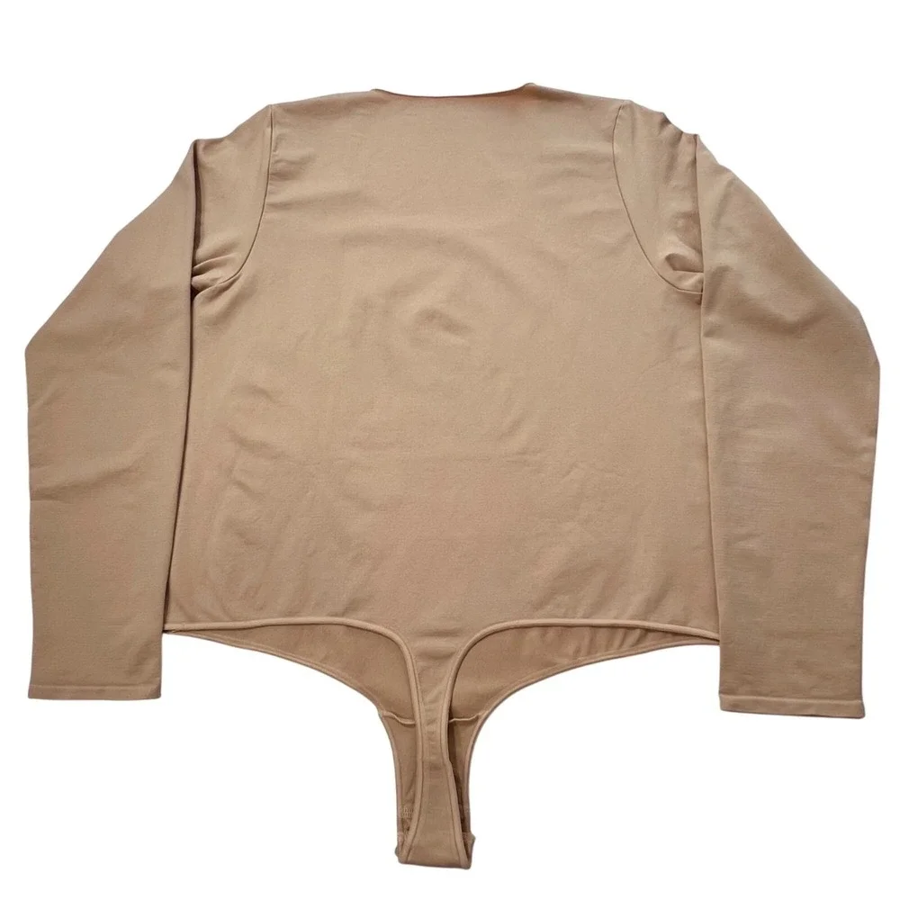 SKIMS Essential Long Sleeve Scoop‎ Bodysuit Sandstone 4X/5X